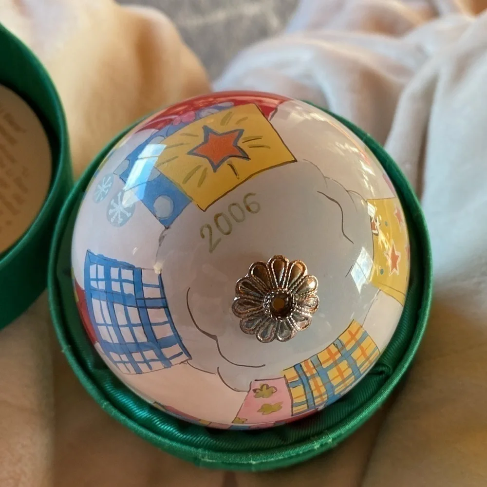 Li Bien Reverse-Painted Glass Snowmen Sale Shopping Hanging Globe Ornament